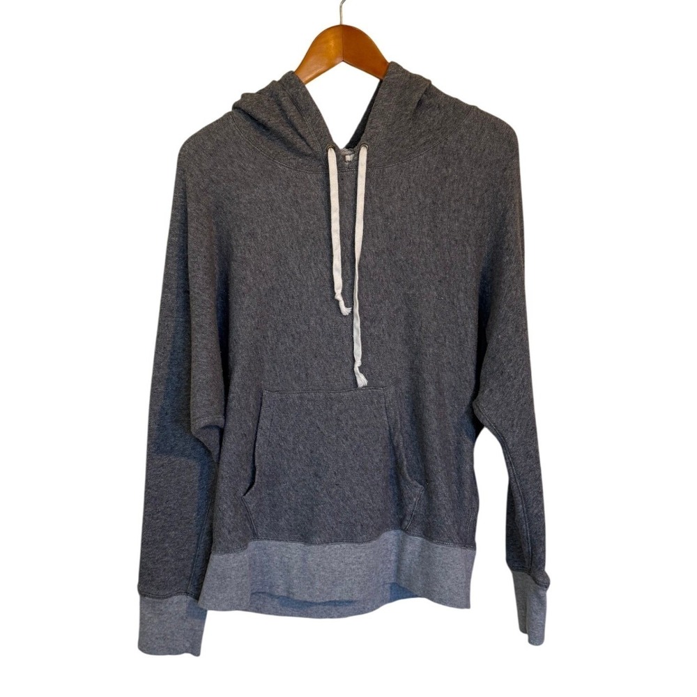 J.Crew Hoodie Women L Heather Gray Cotton Sweatshirt‎ Loungewear Activewear - Picture 2 of 10
